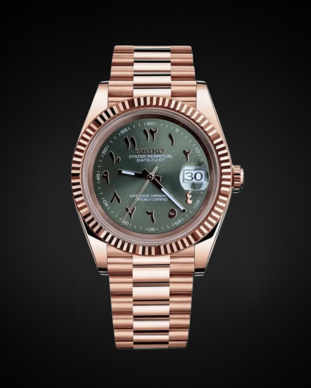 Olive Arabic Rosegold Dial